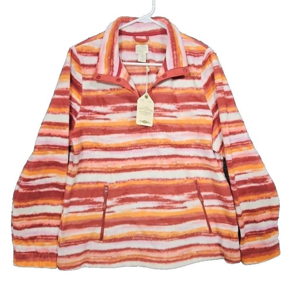 Women's Terlluride Clothing Company XL  Orange Rust Pull Over NWT Brand New